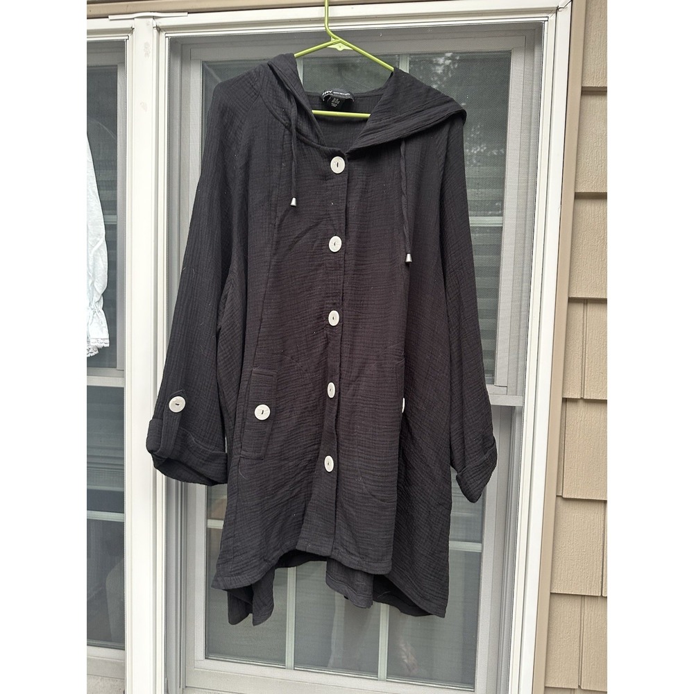 Jones New York Top 100% cotton Button-up Shirt Jacket Women's size 3X NWT